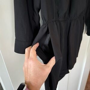 Black shorts long sleeve romper